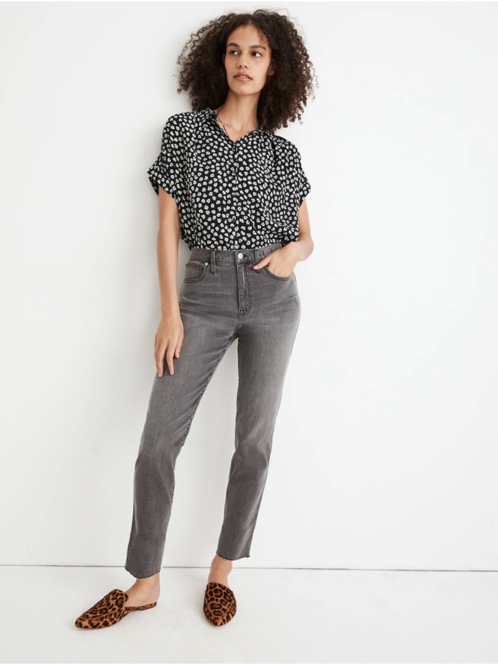 Madewell Stovepipe Jeans in Cement Wash: Raw Hem edition Womens sz 27
